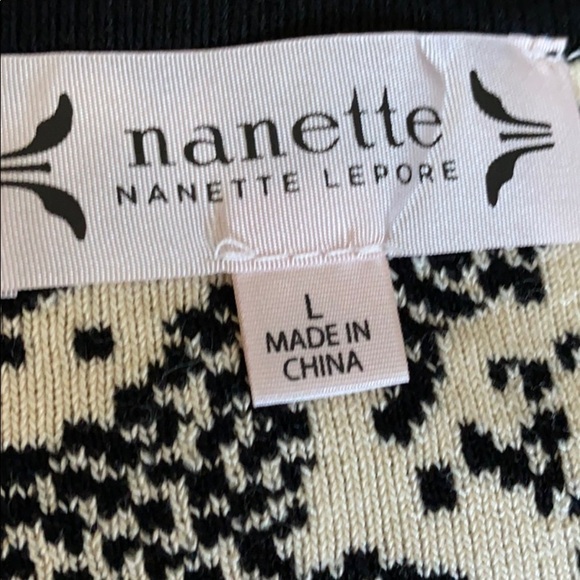 Nanette Lepore snakeskin v-neck knit sweater dress NWT - Picture 6 of 8